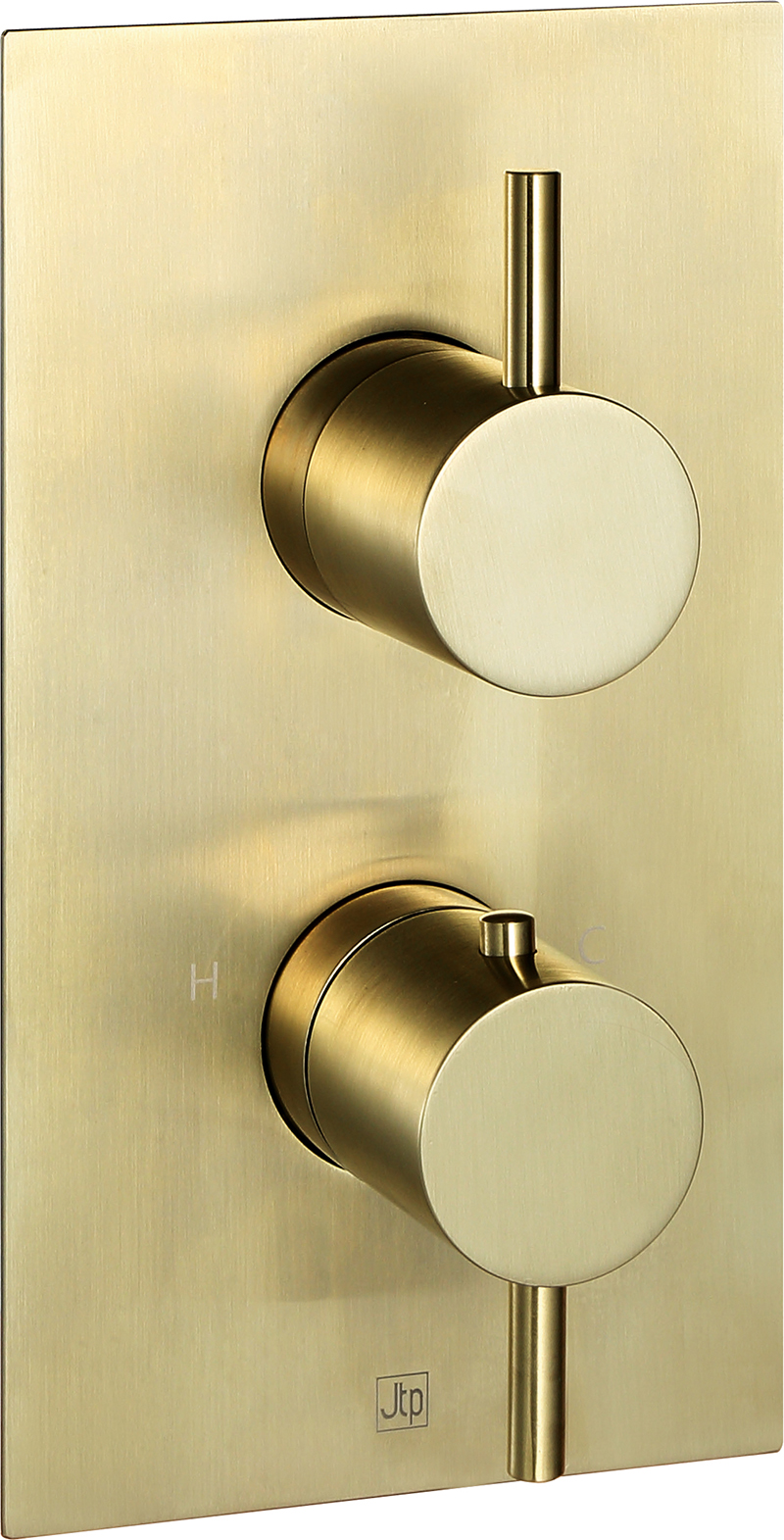 Vos Brushed Brass Thermostatic Concealed 1 Outlet Shower Valve Just Taps